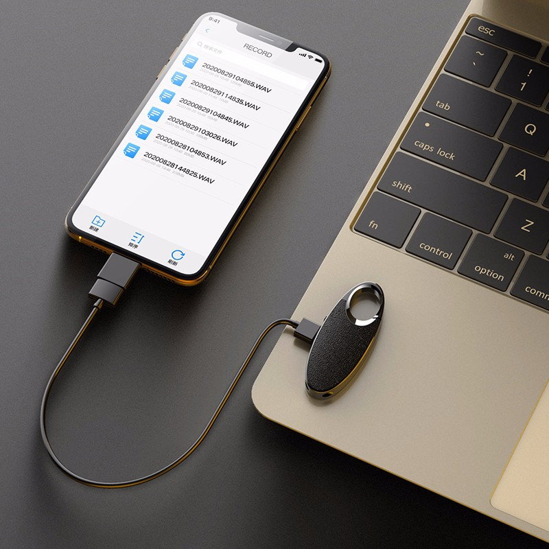 便携式录音笔 专业高清降噪 迷你小巧 学习培训商务会议 钥匙扣