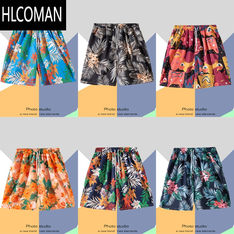 HLCOMAN沙滩裤男速干可下水短裤海滩裤夏季冲浪裤温泉休闲裤情侣薄款裤子