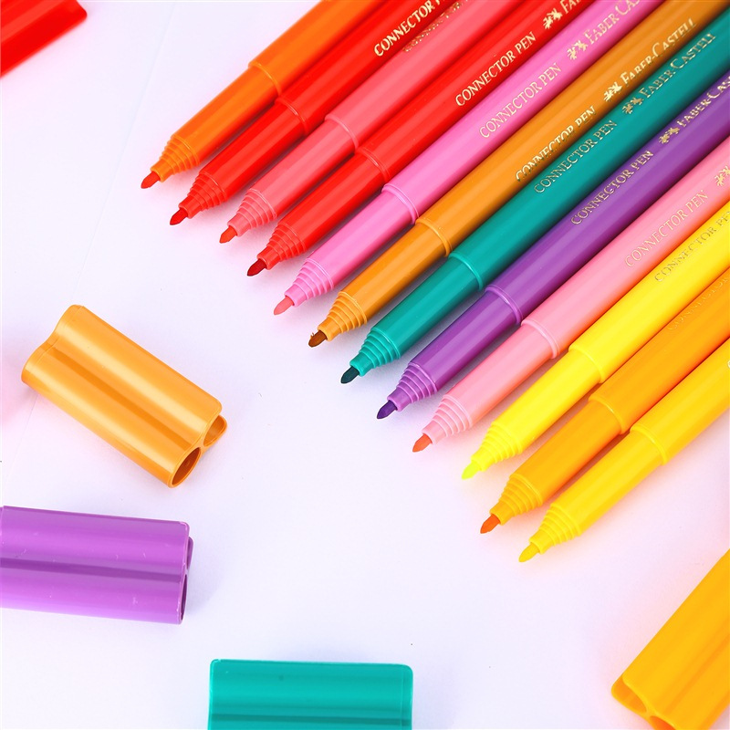 德国辉柏嘉水彩笔80色套装可拼切积木儿童水彩填色涂鸦笔155068