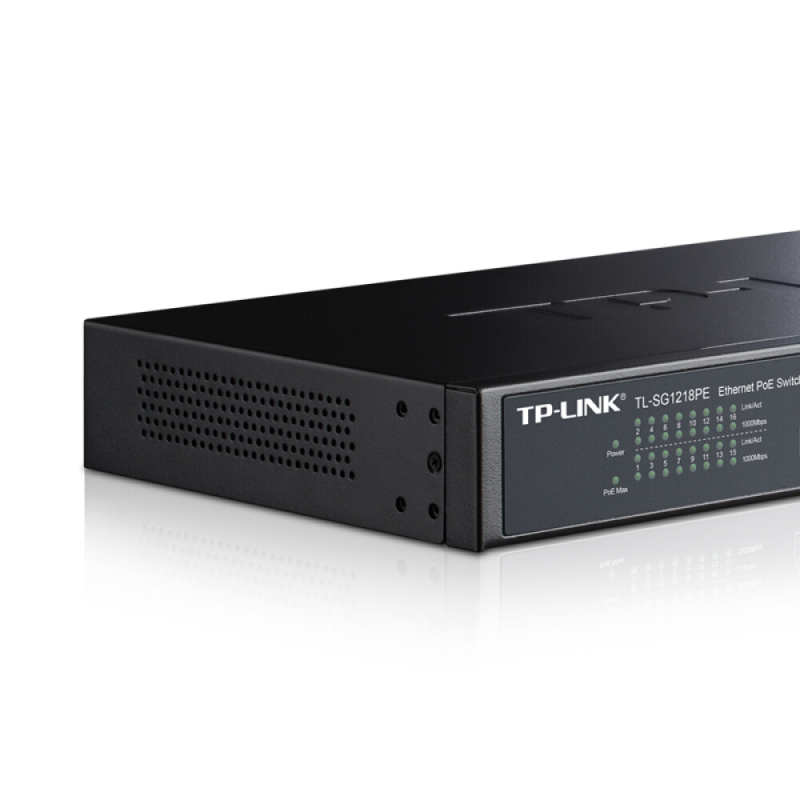 TP-LINK TL-SG1218PE 16口千兆POE 交换机 (2千兆光纤口)