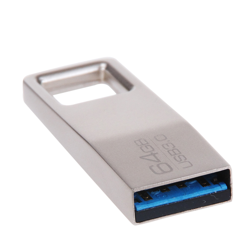 得力(deli)高速读写 时尚小巧 安全可靠 USB3.0 移动存储优盘 办公用金属U盘 2192 64G 银色高清大图