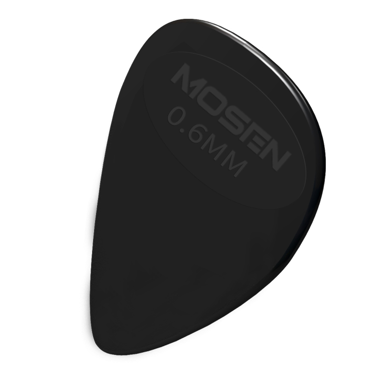 MOSEN莫森B01吉他拨片柔韧磨砂黑色标准厚度0.6毫米原装拨片10枚装