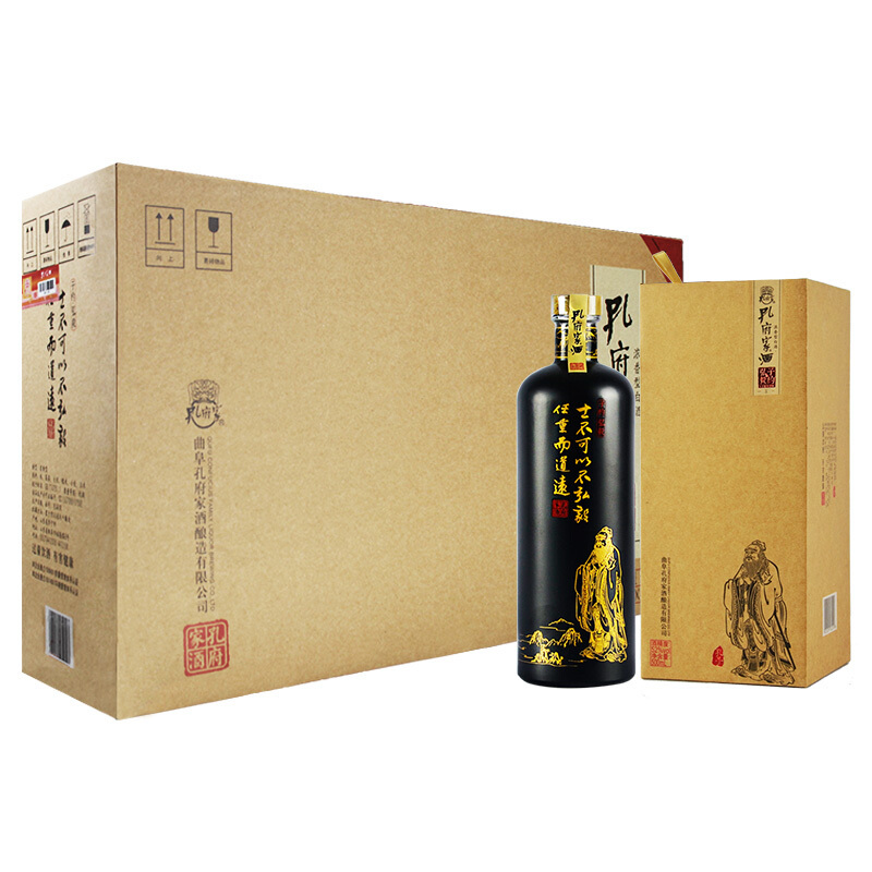 孔府家酒 弘毅8酒 52度 500ml*4 整箱装 浓香型 白酒