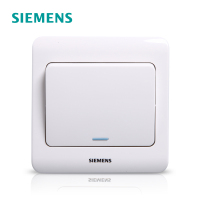 【官方正品】西门子(SIEMENS)开关插座面板86型其他远景雅白一开单控荧光开关
