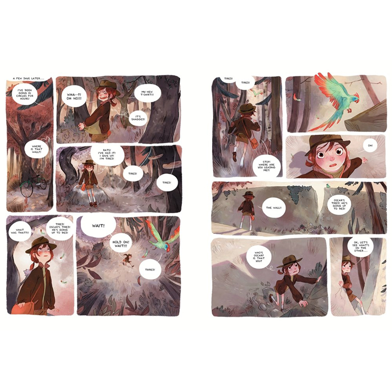 [正版]茜茜的冒险日记1 英文原版漫画绘本 Cici’s Journal小作家历险记 平装 The Adventure高清大图