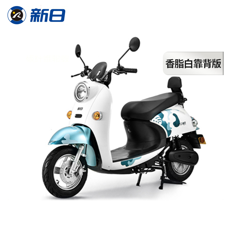 新日新国标电动车摩托车丽诺小龟王成人电瓶车60v20a超长续航香脂白