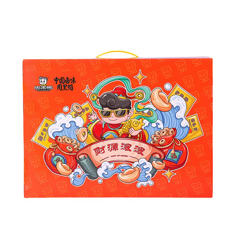 周黑鸭 财源滚滚817g 休闲零食卤味礼盒企业员工团购福利伴手礼
