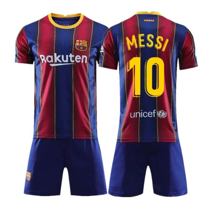 巴萨足球服20/21巴塞罗那主客场长短袖足球服衣10号梅西苏亚雷斯