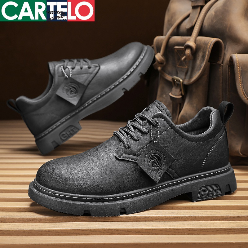 线下专柜同款卡帝乐鳄鱼cartelo新款低帮休闲鞋男鞋户外时尚工装鞋