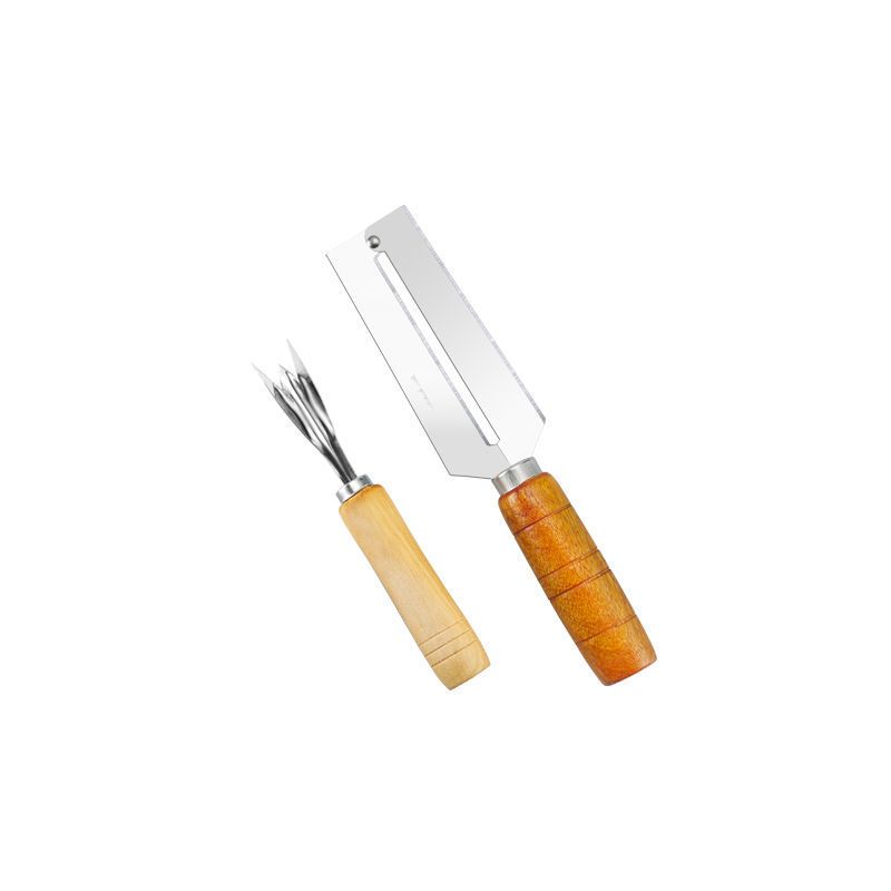 不锈钢菠萝刀削皮器 切菠萝切水果削菠萝器去眼去皮器d8|v型铲 菠萝刀