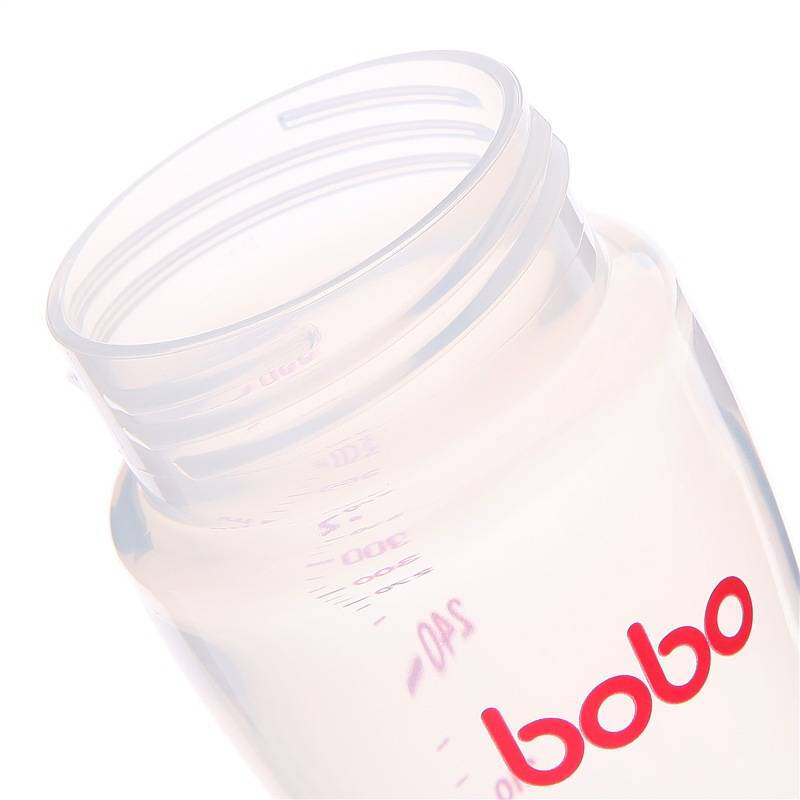 乐儿宝(bobo)婴幼儿PP宽口径奶瓶260ML(蓝色)适用年龄12月以上高清大图