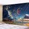 家柏饰(CORATED)超大挂布墙壁装饰挂毯床头卧室背景布森林星空壁画北欧免打孔 图七 加大180高*230宽厘米横款