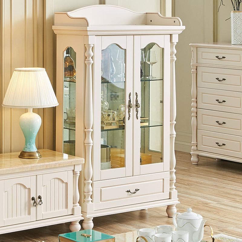 兰博湾家具欧式酒柜小美式实木酒柜玻璃酒柜视频