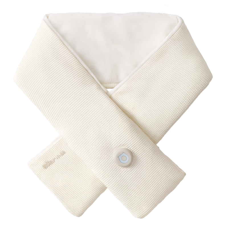 小熊(Bear)发热围巾肩颈热敷包取暖器充电加热艾灸保暖围脖发热围巾艾草热灸米白色 RFL-E06P1-P01