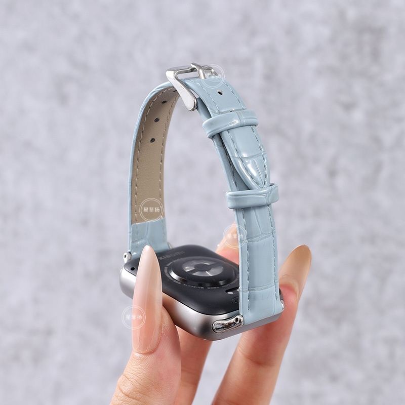 适用小米手环9pro/8pro表带竹节皮纹Redmiwatch红米手表4/5/6通用冰面小金扣小蛮腰舒适休闲腕带3264高清大图