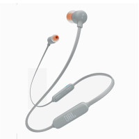 JBL T110BT 运动蓝牙耳机无线跑步耳机 入耳塞式线控耳机低音 灰色