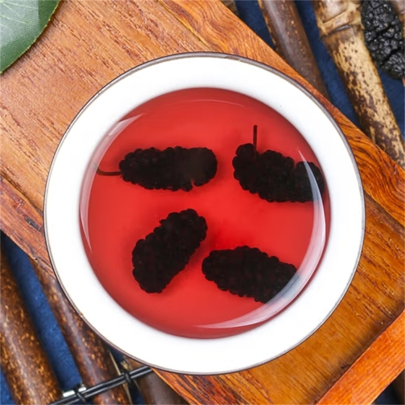 大果桑葚干黑桑椹桑葚茶甄选泡茶泡酒正品官方店免洗无硫可搭枸杞9260高清大图