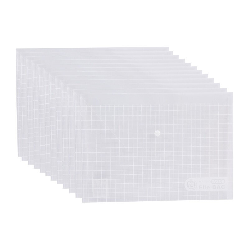 晨光(M&G)ADM94516A 纽扣袋方格(白) 12个/件 2件装