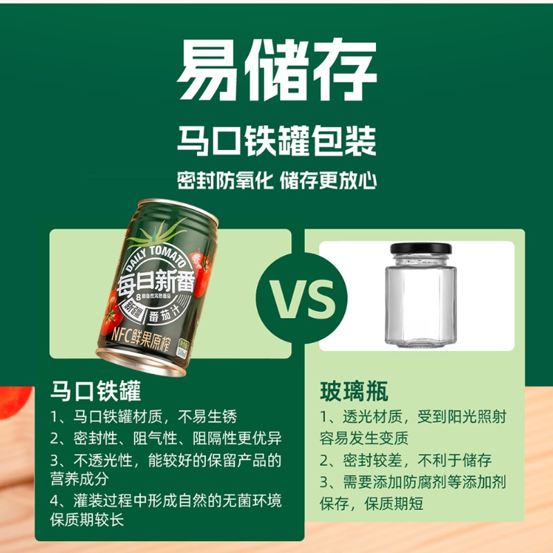 冠农股份(GUAN NONG SHARE)新疆番茄汁0添加糖0添加剂0脂果蔬汁西红柿汁代餐饮料310ml*12罐[整箱]高清大图