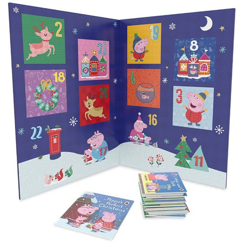 [正版]小猪佩奇圣诞新年倒数日历绘本 英文原版 Peppa Pig 2022 Advent Calendar Book图片