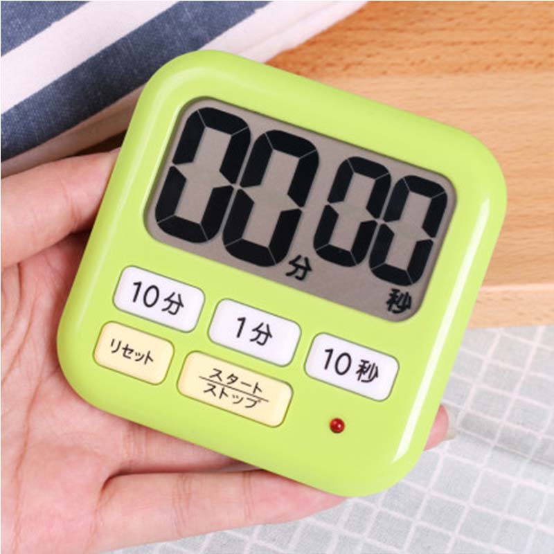 日本LEC计时器学生秒表闹钟提醒器厨房定时器电子倒计时器大声音