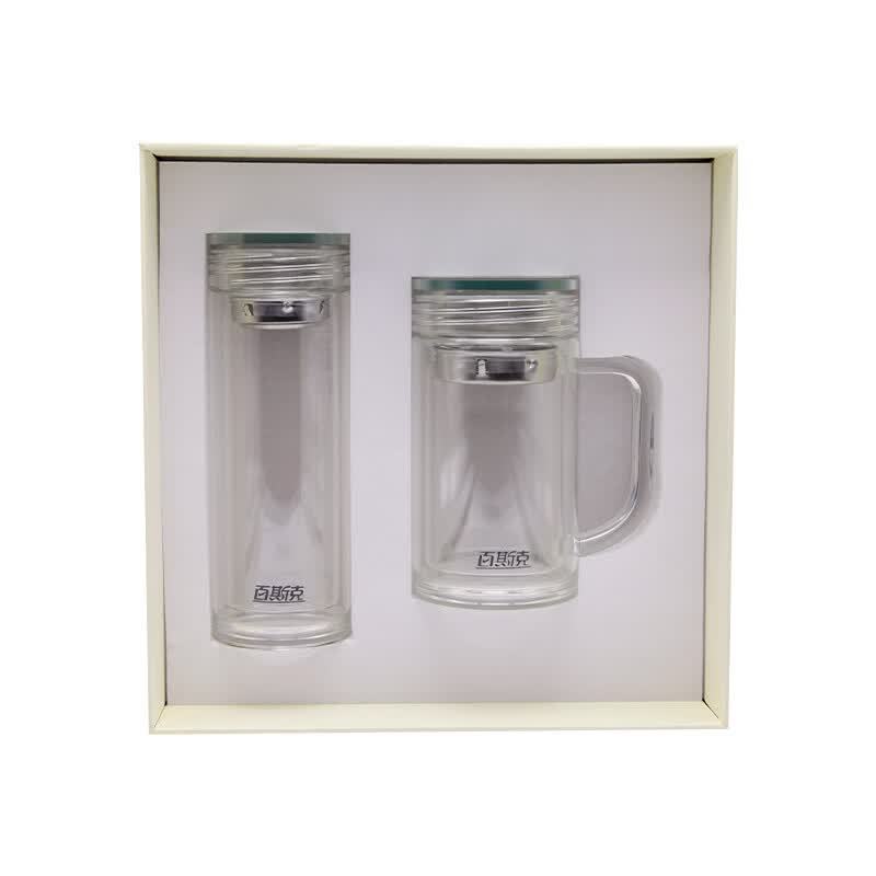 百斯克 BSK-TB251210水润茶香商务玻璃杯套装 商务水晶玻璃杯300ML+商务办公玻璃杯300ML(单位:套)