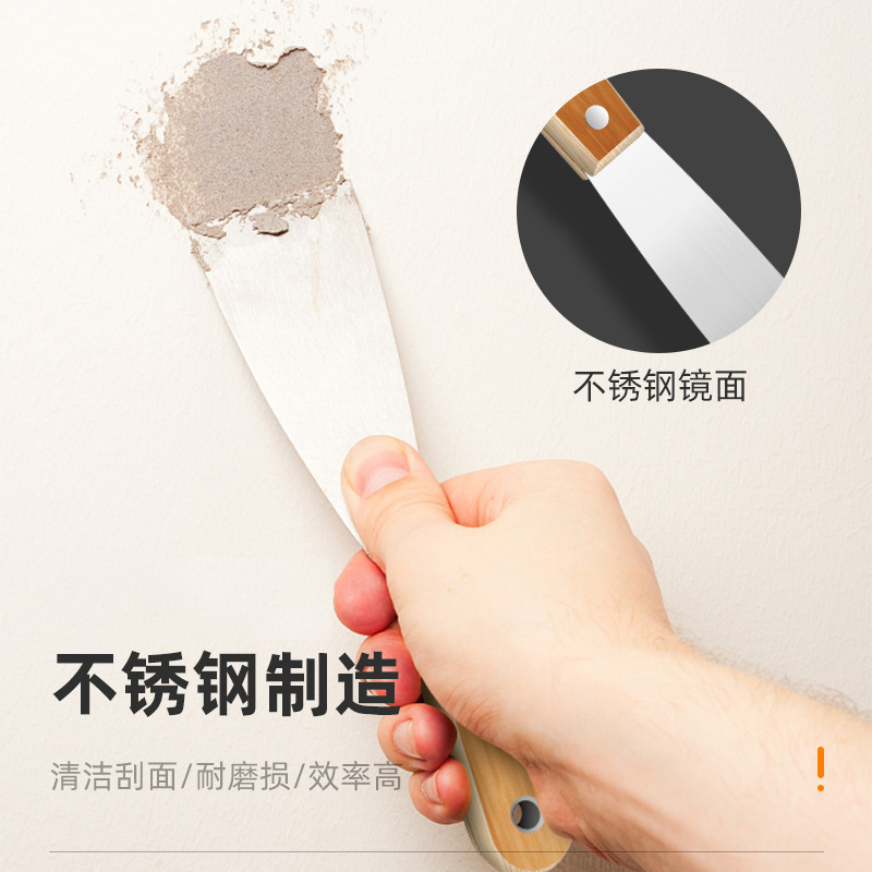[补贴10%]油灰刀铲刀清洁铲子墙小刮刀抹泥刀刮腻子刀工具批刀油漆地面墙面高清大图