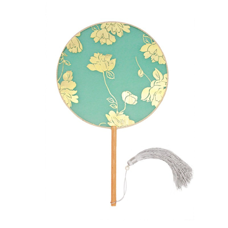 古风团扇中国风3d烫金欧根纱团扇汉服舞蹈古典小扇子