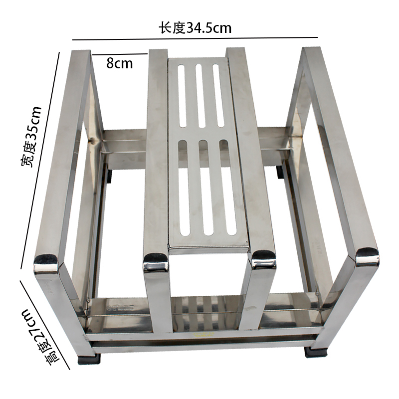 金迪乐刀具砧板收纳架不锈钢菜刀架五格75*35*27cm/个 三格34.5*35*27cm/个