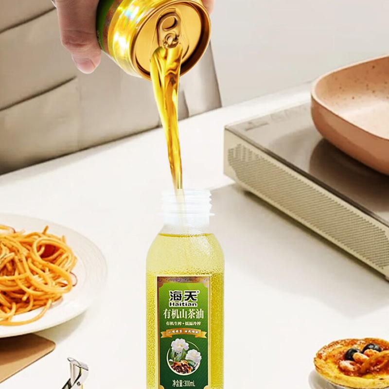海天山茶油二件套600ml有机油色澄澈茶香清雅0胆固醇高清大图
