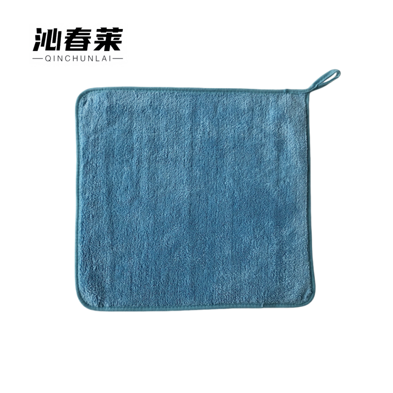 沁春莱加厚珊瑚绒抹布浅蓝色30*30cm/条