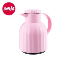 爱慕莎（emsa）桑巴公主裙系列家用欧式保温壶热水瓶玻璃内胆小暖瓶1.0L玫瑰粉色/浅蓝色