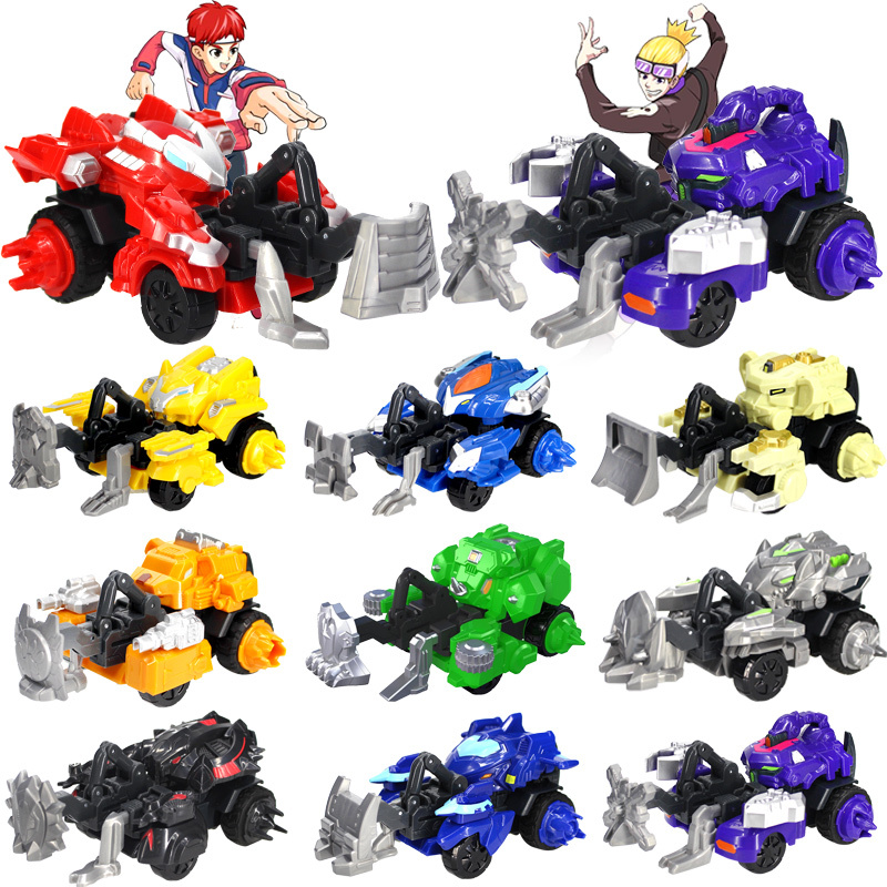 庄臣动漫反斗战车儿童炫斗玩具男孩翻斗惯性小汽车装成套装转战轮 2款