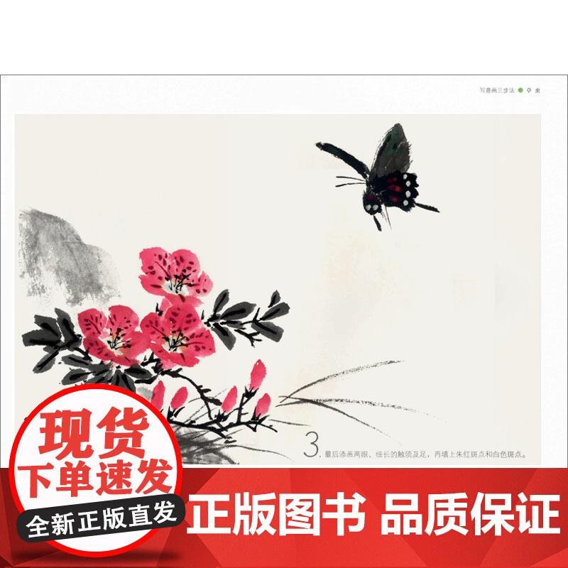 写意画三步法 虫草 写意虫草的画法 详细步骤解析 虫草教程 详细步骤解析 工笔水墨入门技法 上海人民美术出版社高清大图