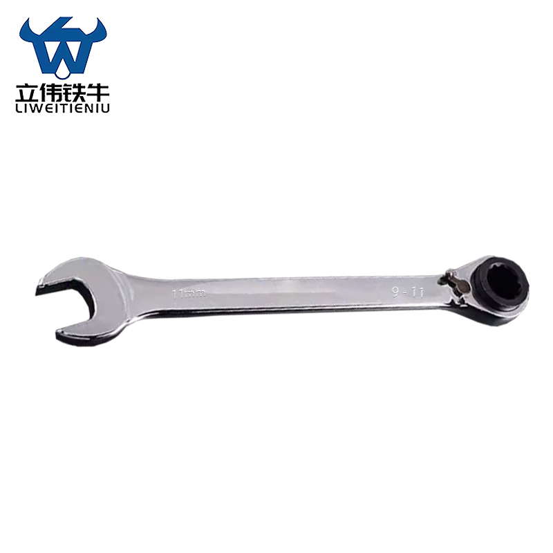 立伟铁牛三用双向棘轮开口扳手9-11-11mm/把高清大图