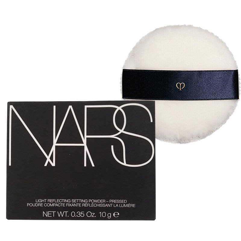 NARS 纳斯粉饼大白饼+cpb植绒粉扑 流光美肌轻透蜜粉饼 10克 #5894 肌肤之钥 光纱蜜粉扑 植绒散粉图片