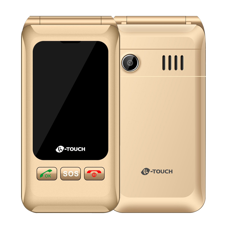天语ktoucht9c金色翻盖老人手机电信老年手机学生备用功能机