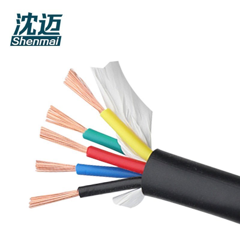 沈迈 铜芯通用软电缆 ZR-RVVZ-0.6/1KV-5*6平方 米高清大图