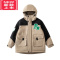 可莉允男童冬装夹棉加厚风衣外套2022新款中大童儿童棉服帅气炸街秋冬季