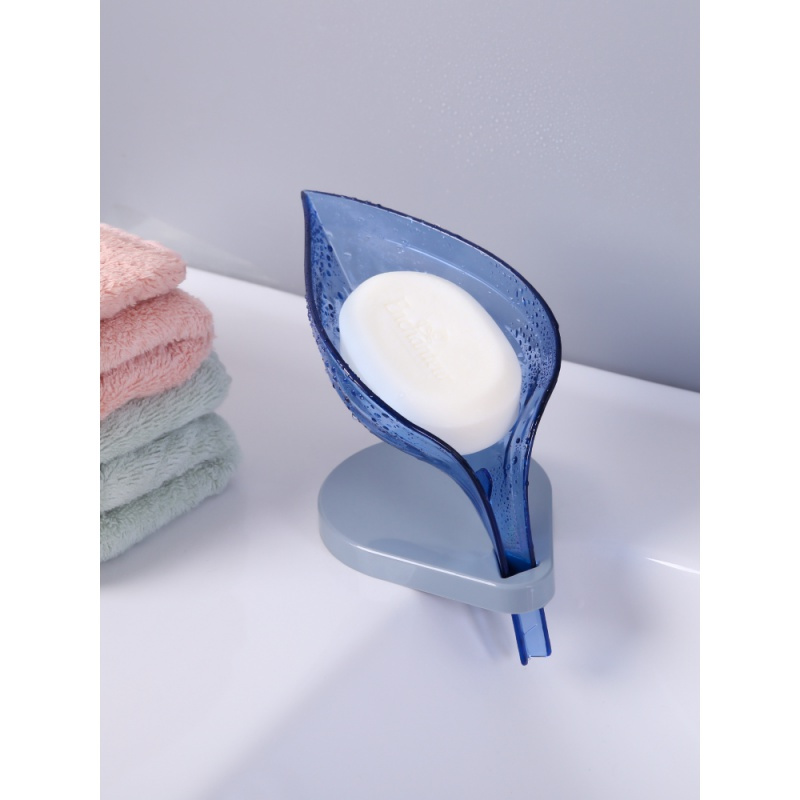 肥皂盒创意沥水卫生间树叶肥皂盒个性可爱吸盘免肥皂盒