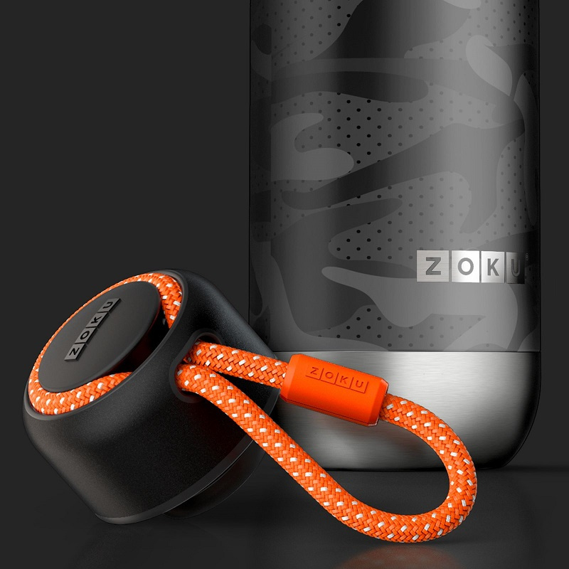 美国Zoku 男女提手便携车载杯运动健身户外不锈钢真空保温杯750ml-暗灰色