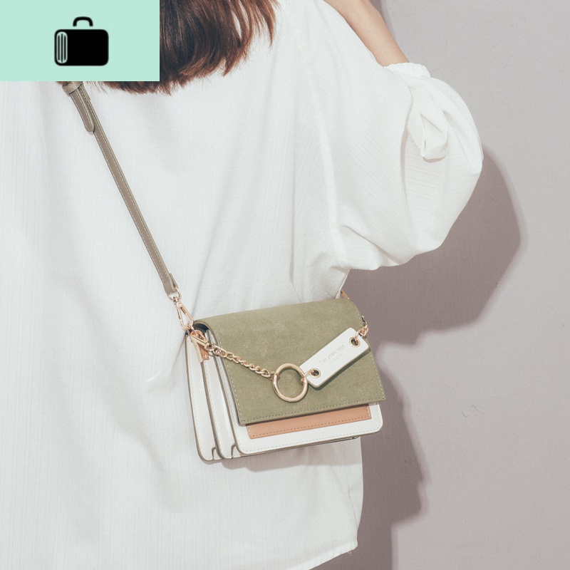 ins超火小包包女2020新款潮韩版百搭宽带斜挎包女简约时尚单肩包NEWLAKE 绿色