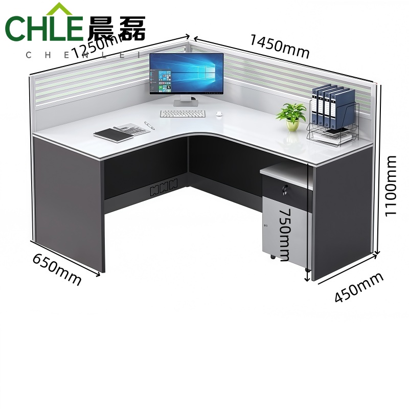 晨磊 屏风卡座 L型单人位+柜 张高清大图