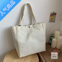 封后原创自制简约设计日韩ins通勤帆布手拎单肩包购物袋文艺书包男女学生书包