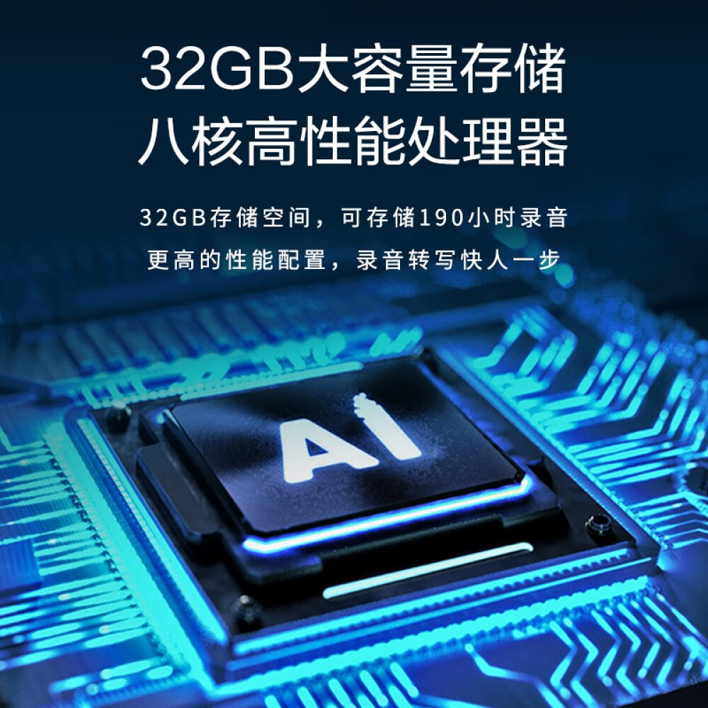 科大讯飞(iFLYTEK)SR302Pro-32G内存智能录音笔 高清降噪 离线实时转写 360°拾音高清大图