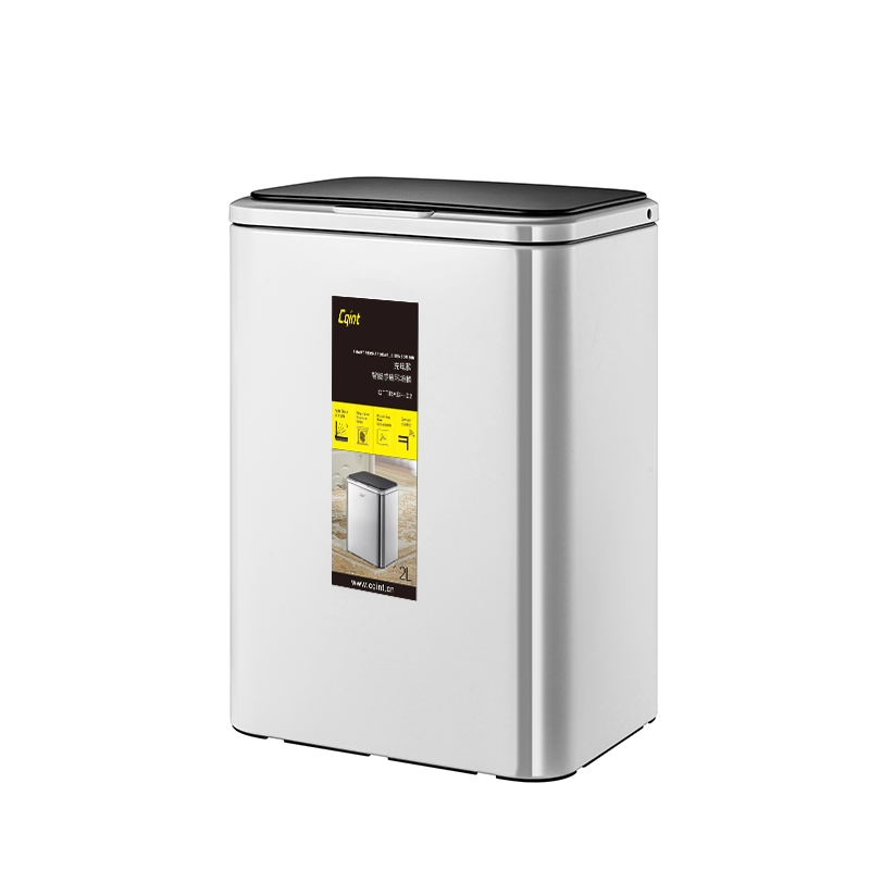 秦泰(Cqint) QTTRASH-02 不锈钢感应垃圾桶 12L(计价单位:个) 银色