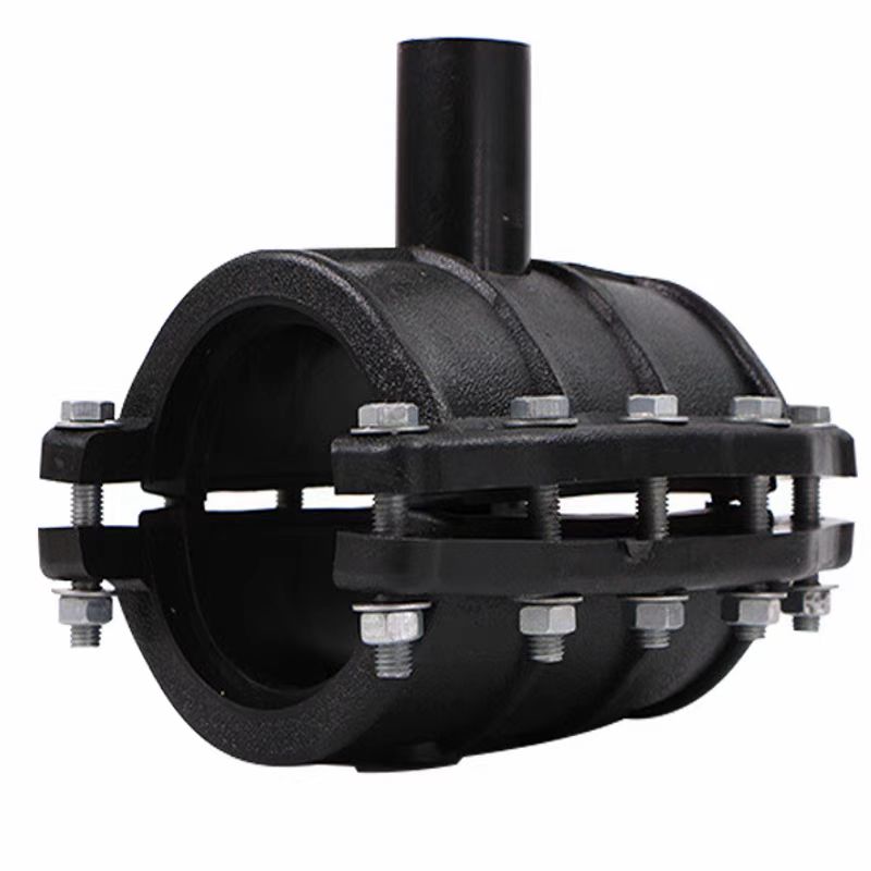 中锦科技 PE增接口分水三通快速抢修节 PE63*63增接口 个高清大图