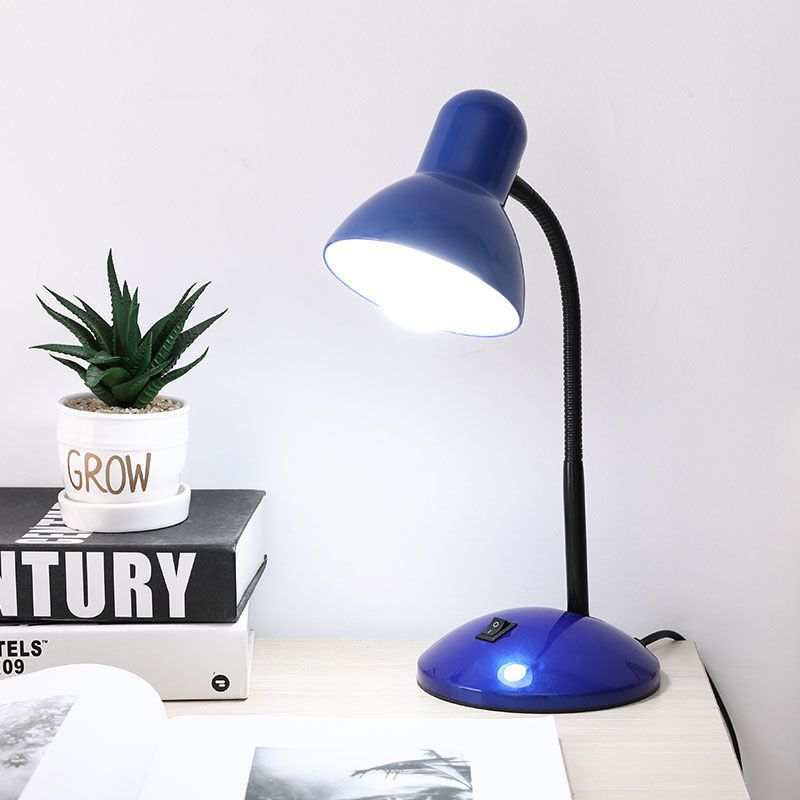 led护眼工作台灯书房阅读灯学生书桌写作业护眼灯卧室床头小台灯蓝色
