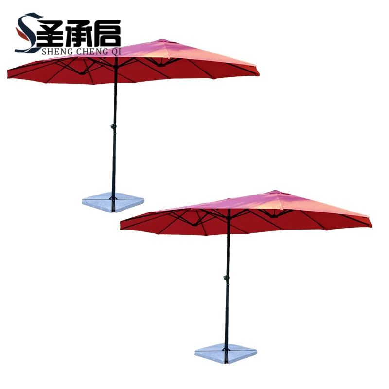 圣承启 遮阳棚 酒红色 把高清大图