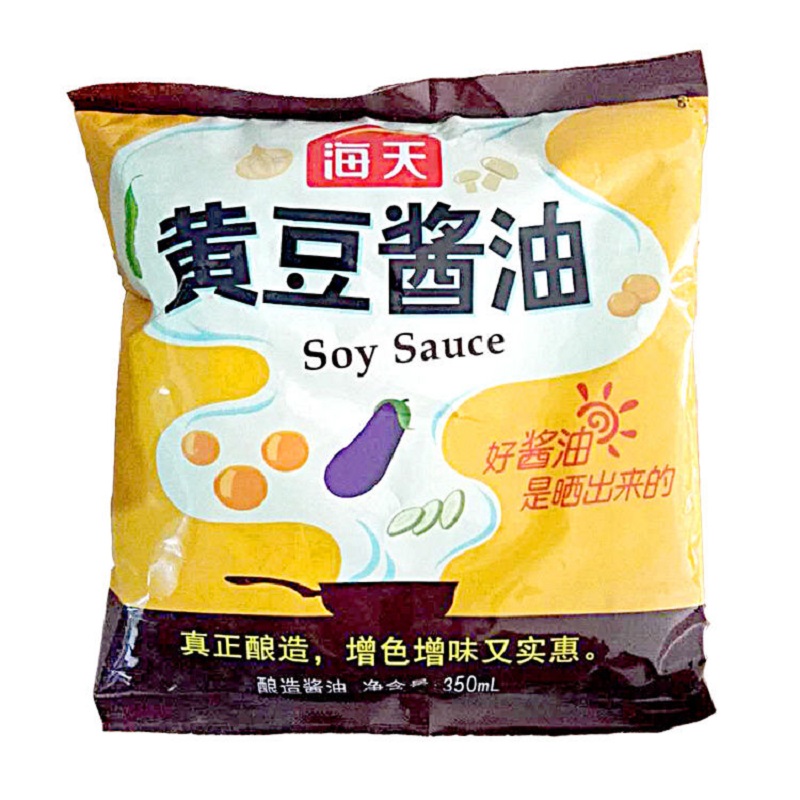 海天黄豆酱油350ml袋